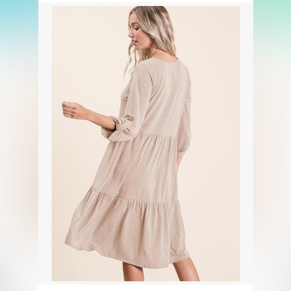 NWT Women's Beige Button-Down Tunic Top 2XL - Picture 3 of 7